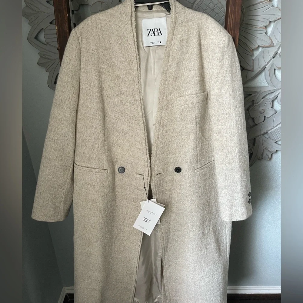 Zara coat- premium fabrics NWT - Picture 2 of 6